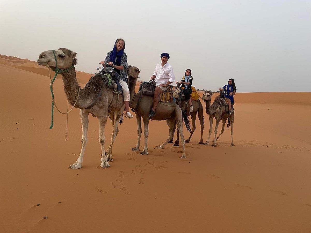 Camel trek in the Moroccan Sahara